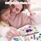 12-Pack DIY Wooden Picture Frame Craft Kit – 7.5"x5.5" Unfinished Frames with Stand, Stickers, Resin Accessories & Painting Tools for Kids’ Crafts, Mother’s Day Gifts